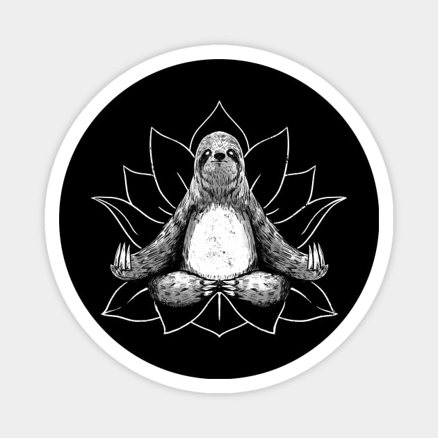 Zen Sloth Meditation Yoga by Tobe Fonseca Magnet by Tobe_Fonseca